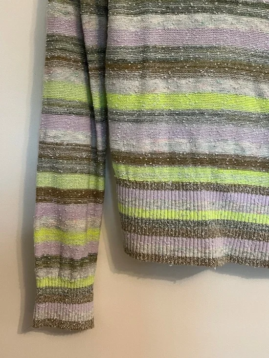 Anthropologie Pilcro Darby Stripe Summer Sweater Medium - Picture 4 of 13